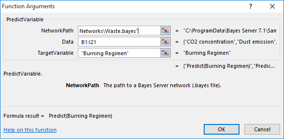 Calling Bayes Server from an Excel function