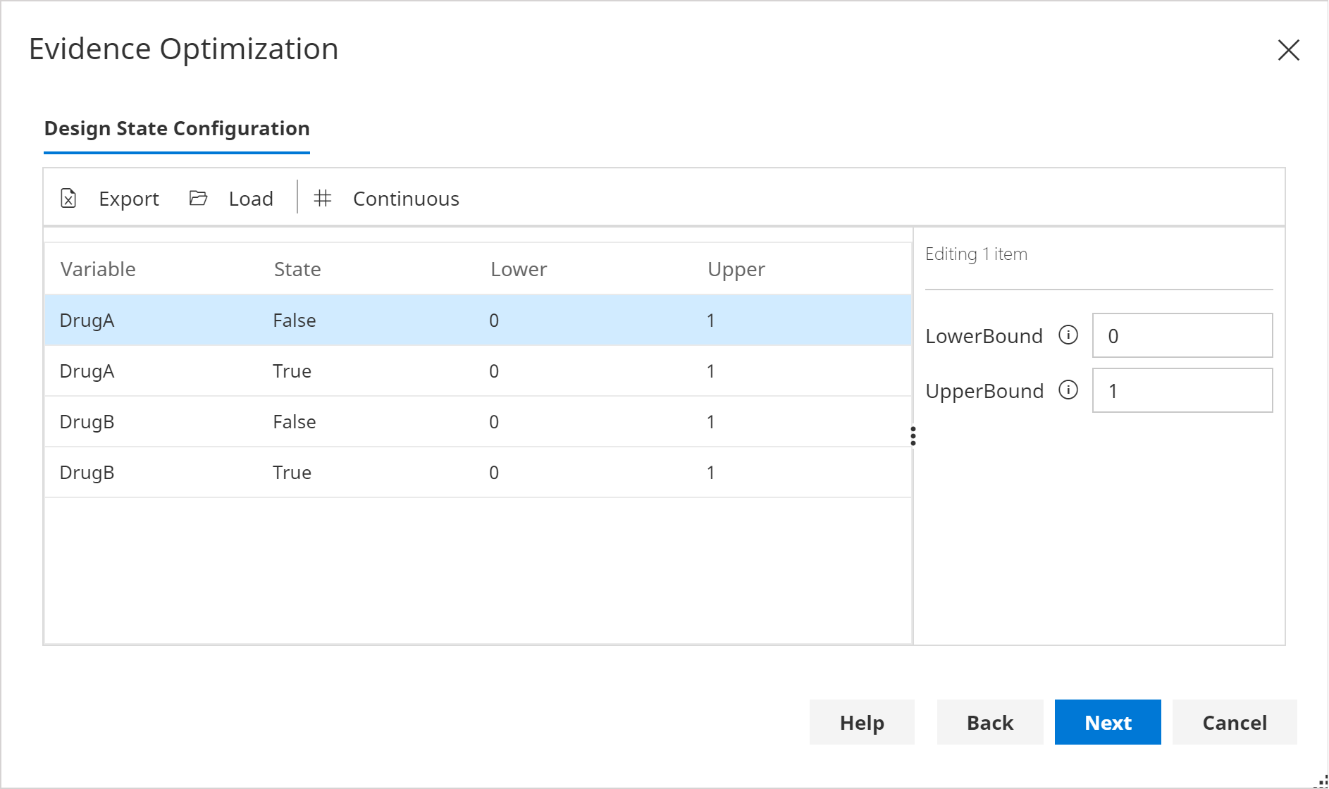 Design State Configuration