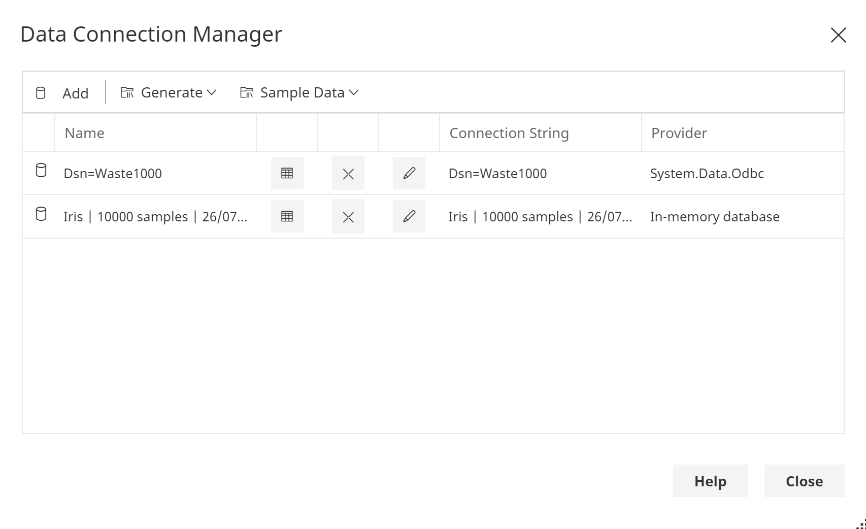 Data connection manager