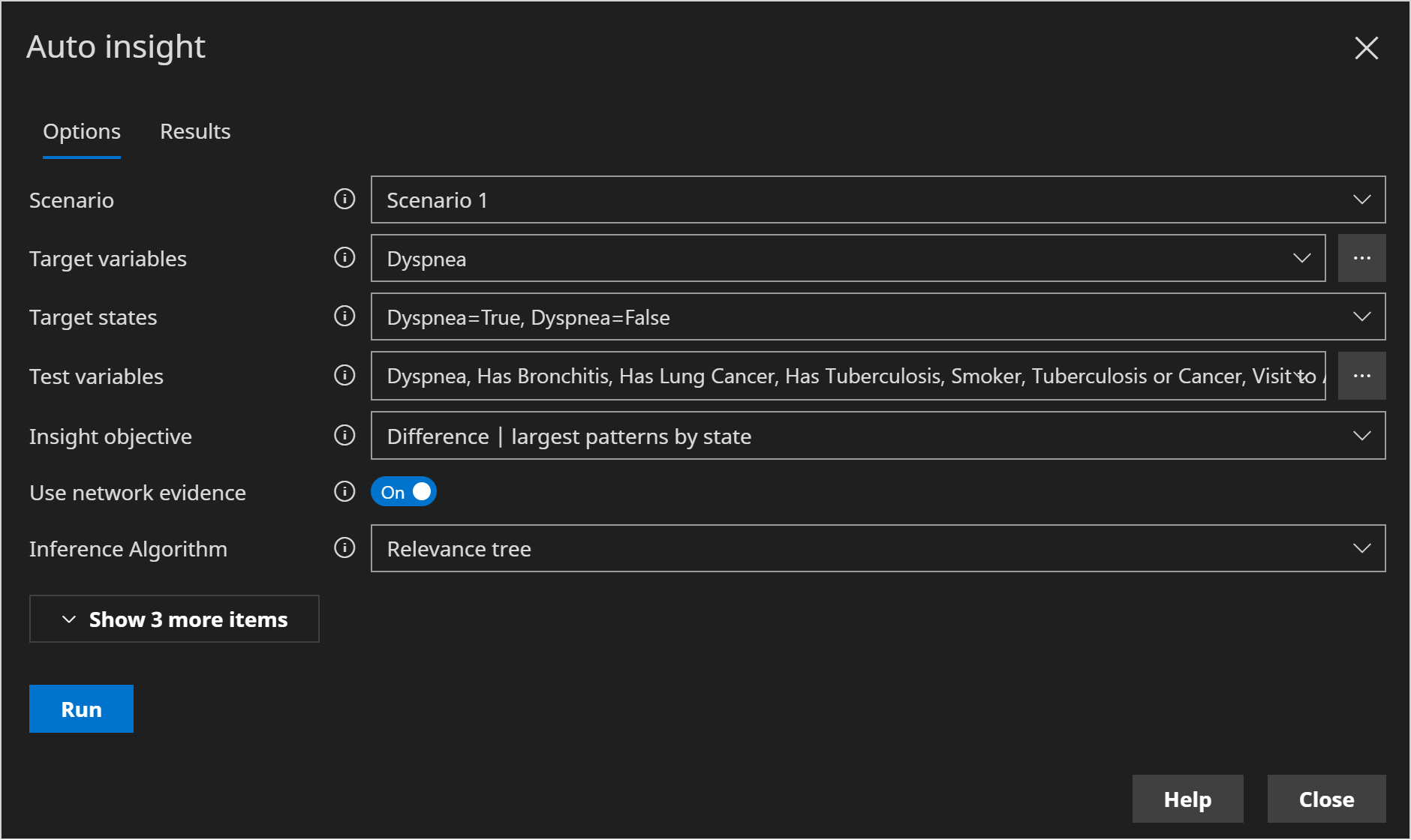Auto Insight with scenarios